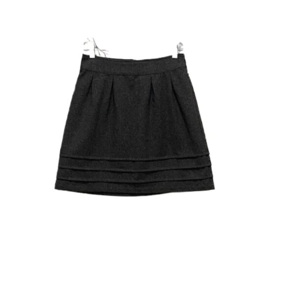 TULLE Womens Wool Blend Grey Skirt Size M Preppy Minimalist Pleated Business - Picture 1 of 5